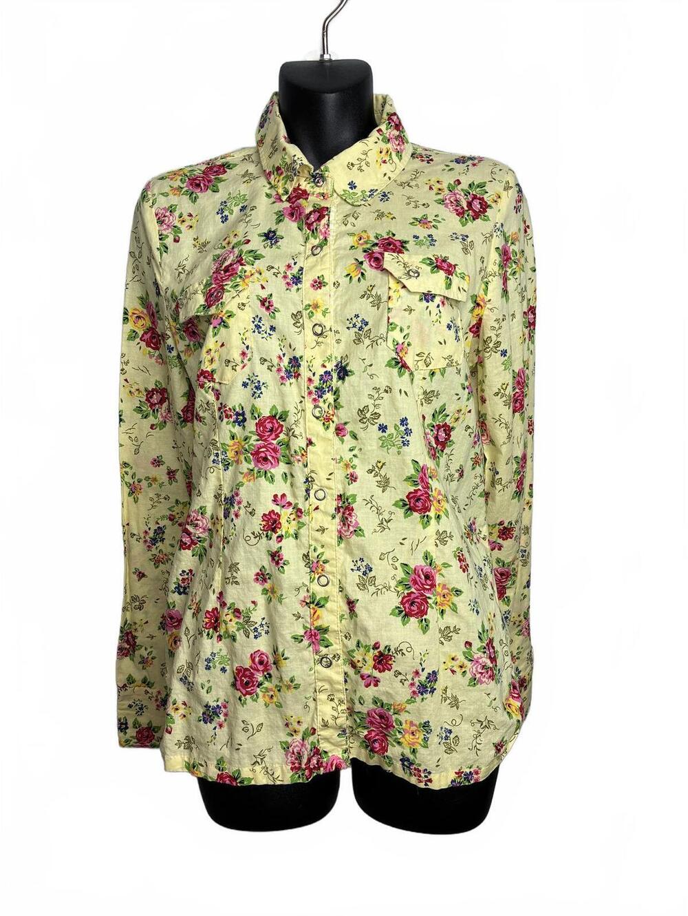 Lei Vintage Floral Print Button-Up Shirt Women's XL